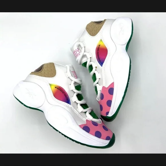 REEBOK HASBRO X QUESTION MID CANDY LAND LITTLE KIDS BASKETBALL SHOES SIZE 12 WHI - Picture 5 of 5